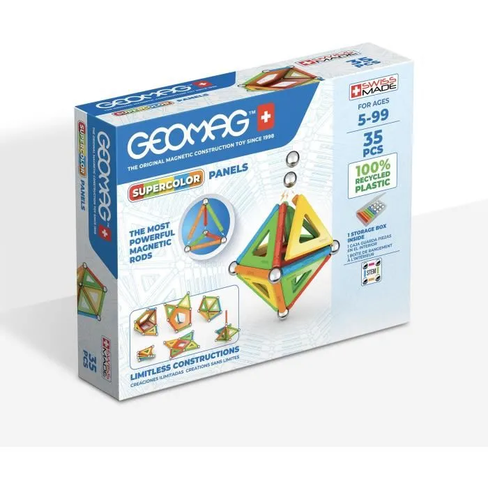 Geomag Supercolor 35 piezas magnéticas con caja Geomag Supercolor 35 piezas magnéticas con caja