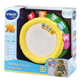 V-Tech Tambor Luces Mágicas 80-612547 Bilingüe Español/Inglés Aprende Números y Colores Juguete Bebé +3 Meses