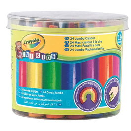 Crayola Ceras Jumbo Lavables Mini Kids, Gran Tamaño para Empuñar Mejor, 24 Unidades, 9x7.5 cm, Multicolor