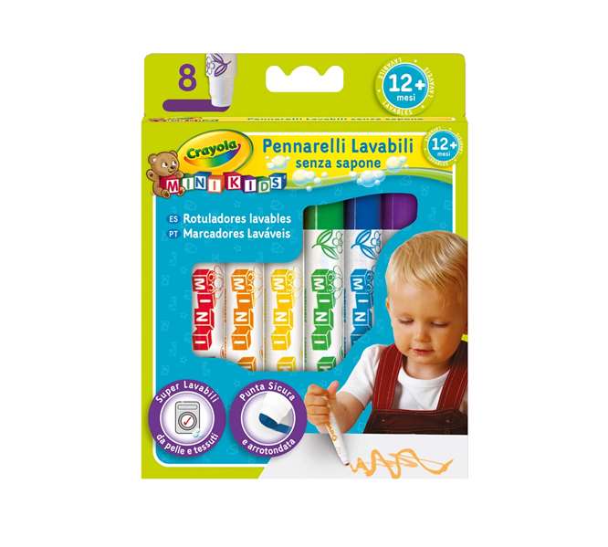 CRAYOLA Rotuladores Lavables Mini Kids Multicolor de 8 unidades