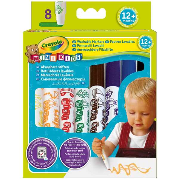 CRAYOLA Rotuladores Lavables Mini Kids Multicolor de 8 unidades