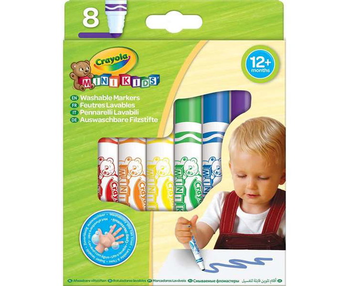 CRAYOLA Rotuladores Lavables Mini Kids Multicolor de 8 unidades
