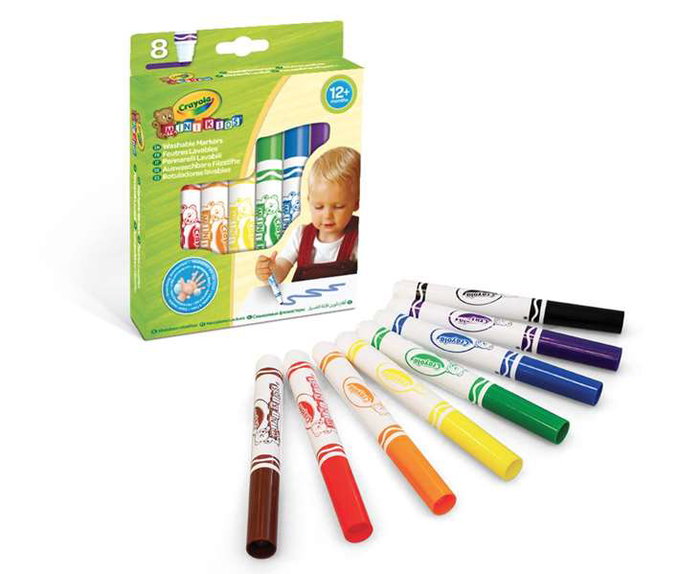 CRAYOLA Rotuladores Lavables Mini Kids Multicolor de 8 unidades