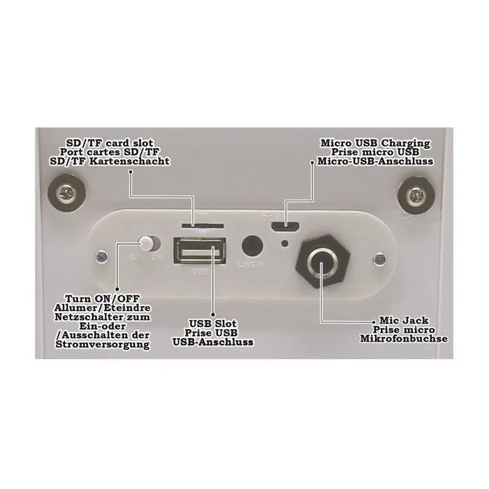 Lexibook Altavoz Bluetooth Portátil iParty con Micrófono y Efectos de Luz Lexibook Altavoz Bluetooth Portátil iParty con Micrófono y Efectos de Luz