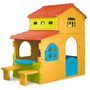 Feber 8/13047 Casita de Juegos Villa para Niños de 3 a 10 Años con Buzón, Ventanas Abatibles y Bandeja de Juegos Interior Espaciosa, Colores Luminosos Resistentes