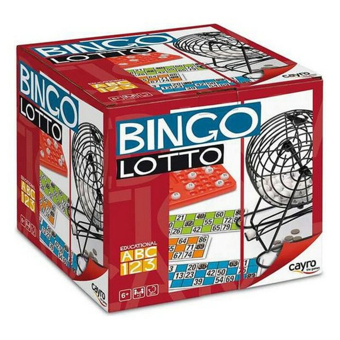 Cayro Bingo Lotto con bombo de metal y 48 cartones