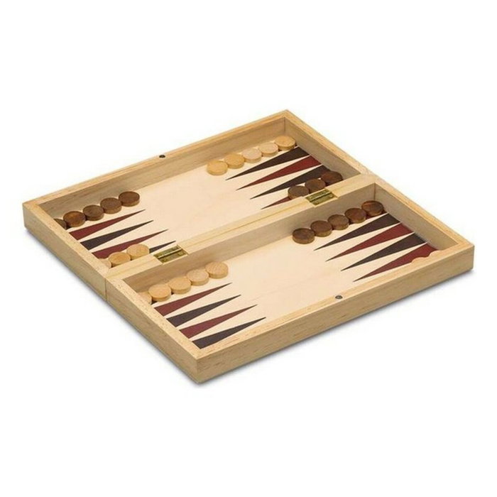 Cayro Juego 3 en 1 Ajedrez, Damas y Backgammon de madera 29x29 cm
