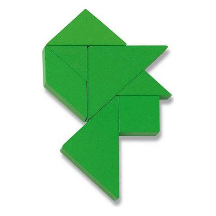 Cayro Juego de 4 Tangrams de madera, 3 niveles de dificultad
