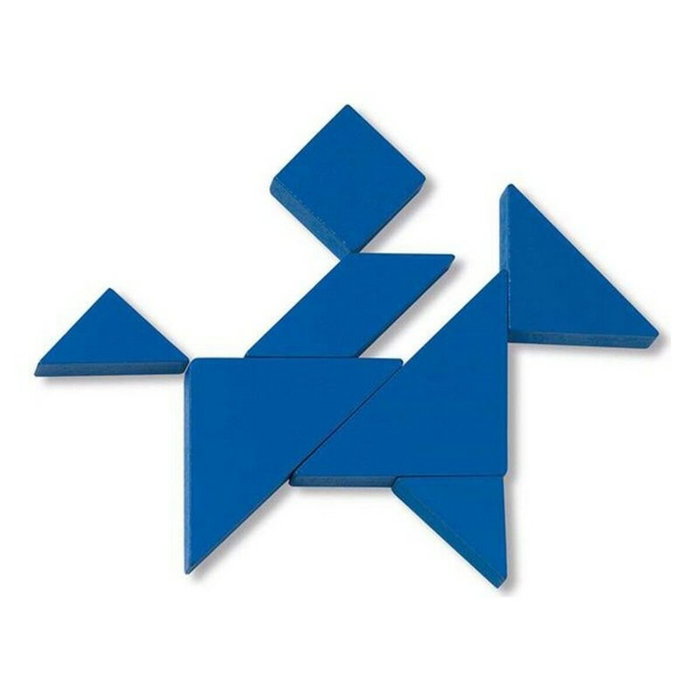 Cayro Juego de 4 Tangrams de madera, 3 niveles de dificultad