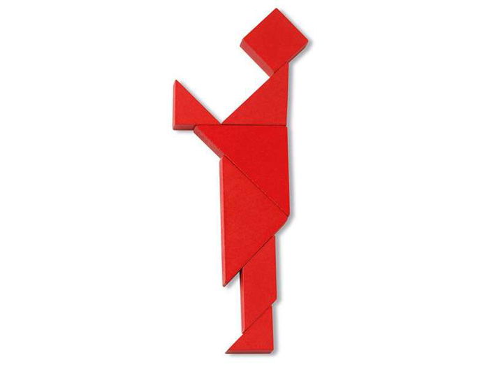 Cayro Juego Tangrams de Madera para hasta 4 Jugadores con 3 Niveles de Dificultad 31,5x18x3 cm