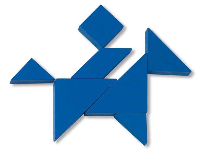 Cayro Juego Tangrams de Madera para hasta 4 Jugadores con 3 Niveles de Dificultad 31,5x18x3 cm