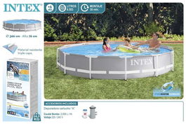 Intex Piscina Redonda Desmontable Prism Frame 366x76 cm (6503 Litros) +6 Años
