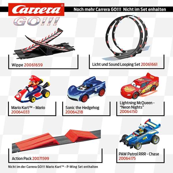 Carrera Pista Nintendo Mario Kart P-Wing con 2 Coches (Mario y Luigi), 4,9 metros