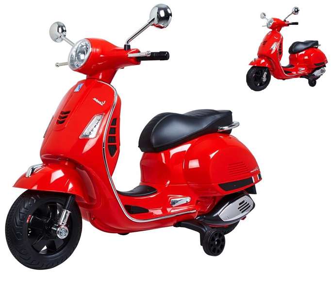 Moto bateria vespa color rojo 30w con mp3 bateria 6v 4,5 ah Moto bateria vespa color rojo 30w con mp3 bateria 6v 4,5 ah