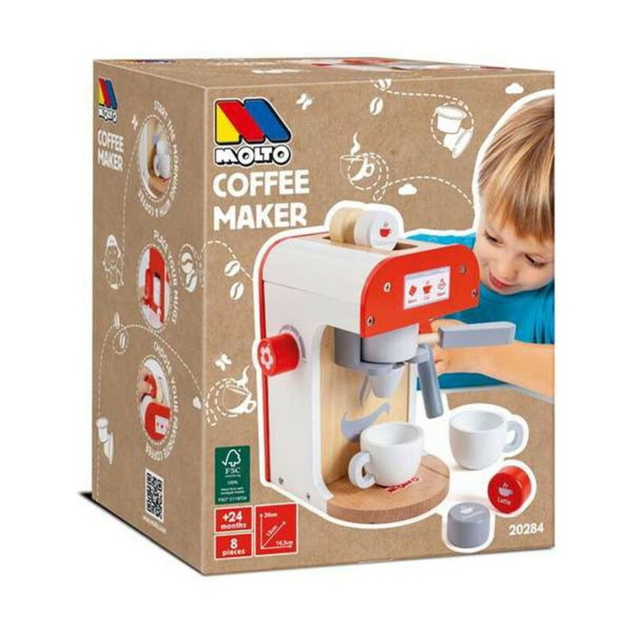 Molto Máquina de café de madera con 8 accesorios