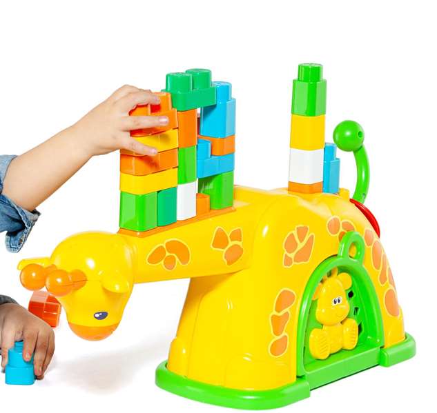 Molto Jirafa de Actividades 51 cm con 15 Bloques para Niños a Partir de 1 Año