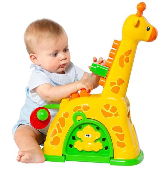 Molto Jirafa de Actividades 51 cm con 15 Bloques para Niños a Partir de 1 Año