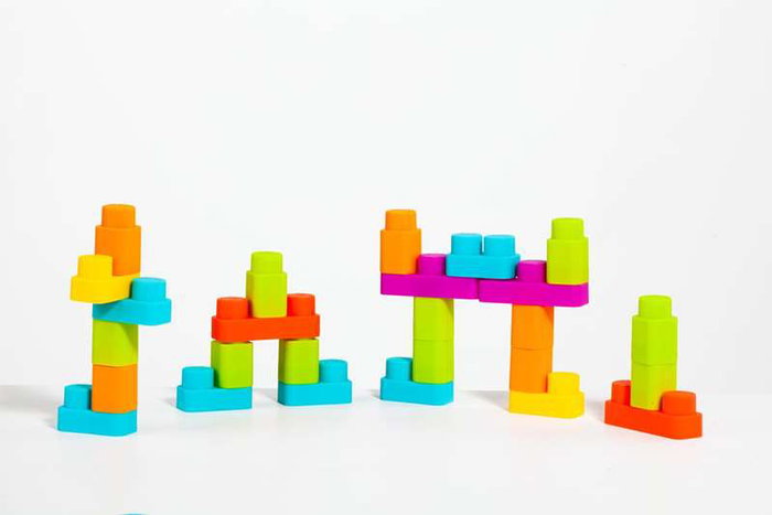 Molto Bolsa Bloques Blandos 30 Piezas Juguete Construcción Bebé +6 Meses