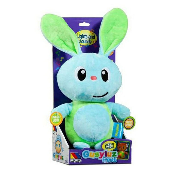 Molto Muñeco Gusy luz Friends conejito con luces y sonido