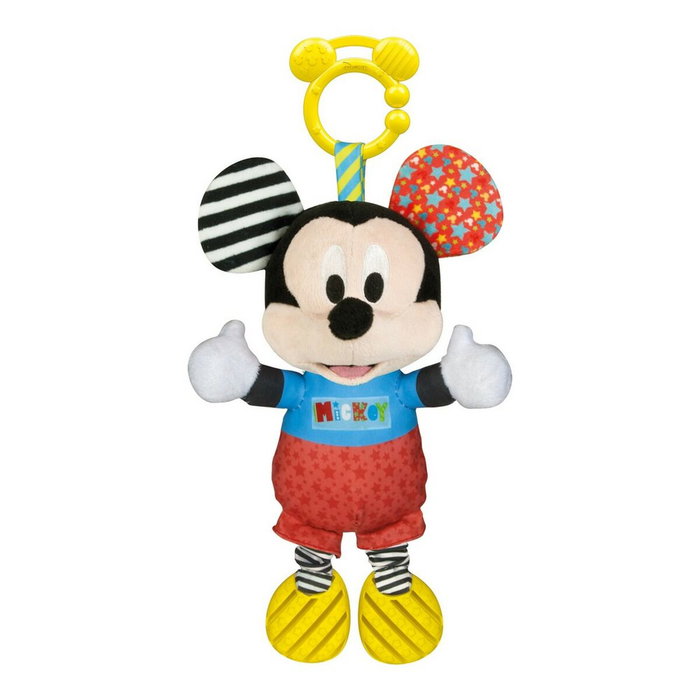 CLEMENTONI Peluche texturas Baby Mickey Disney con sonajero y mordedor