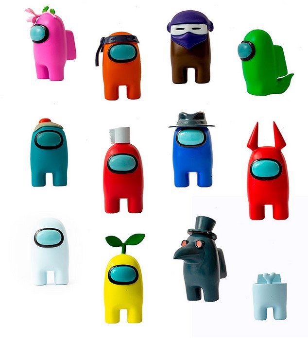 Bizak Figura Among Us Blister Pack Coleccionable Personajes Juego Descargado 12 Modelos Diferentes