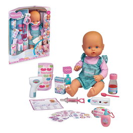 Nenuco Muñeco ¿Estas Malito? 7/16658 con Termómetro de Luz, Test y Accesorios de Doctor - Juguete para Niños +2 Años