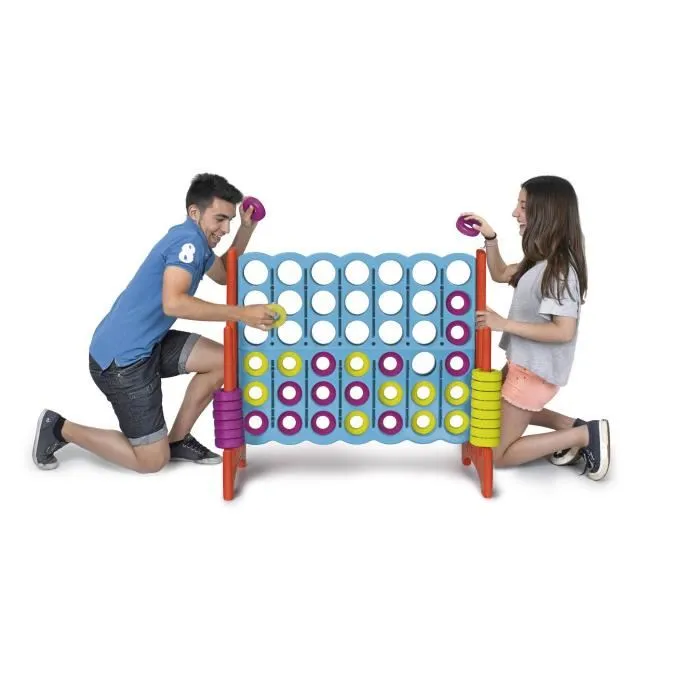 FEBER Mega 4 en línea - Power 4 Giant - Juego de estrategia familiar para 2 o más jugadores