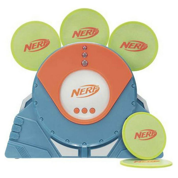 Toy Partner Tiro al plato Nerf con pantalla LCD y sonidos con 5 discos