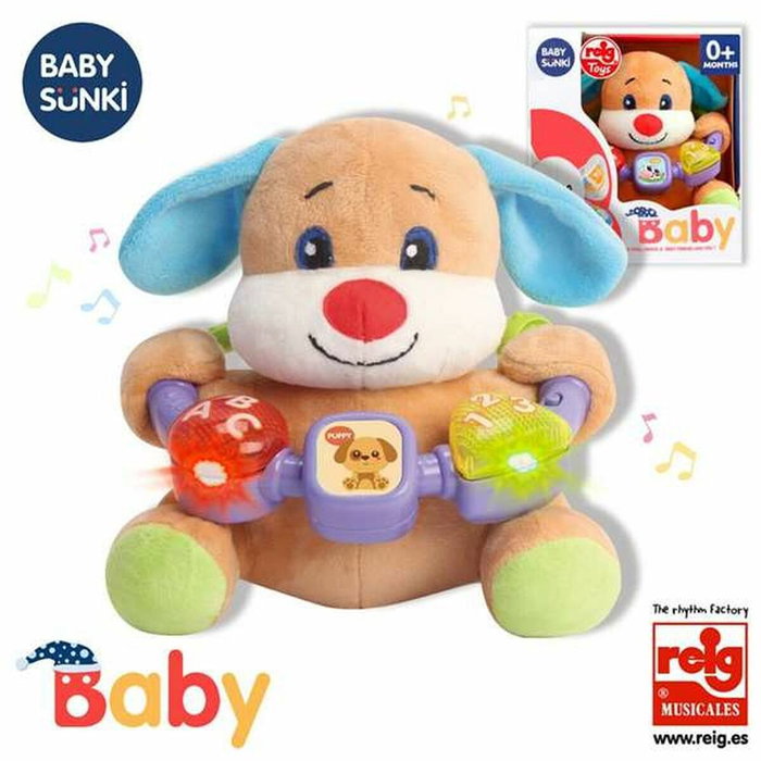 Reig Peluche Perrito musical 20 cm con luces y actividades Reig Peluche Perrito musical 20 cm con luces y actividades