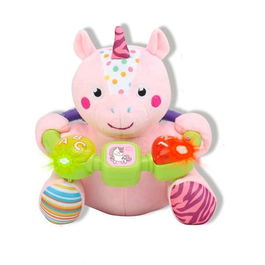 Reig Peluche unicornio musical 20 cm con luces y actividades