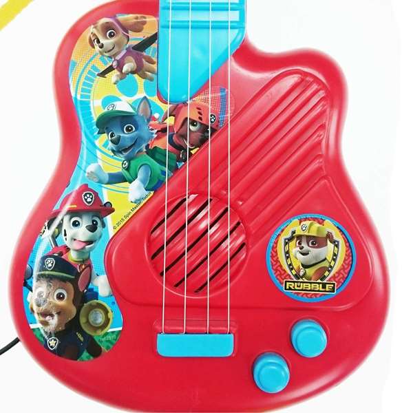 Reig Guitarra y Micrófono de Pie Paw Patrol con Amplificador (Altura Regulable) 60x30x17 cm