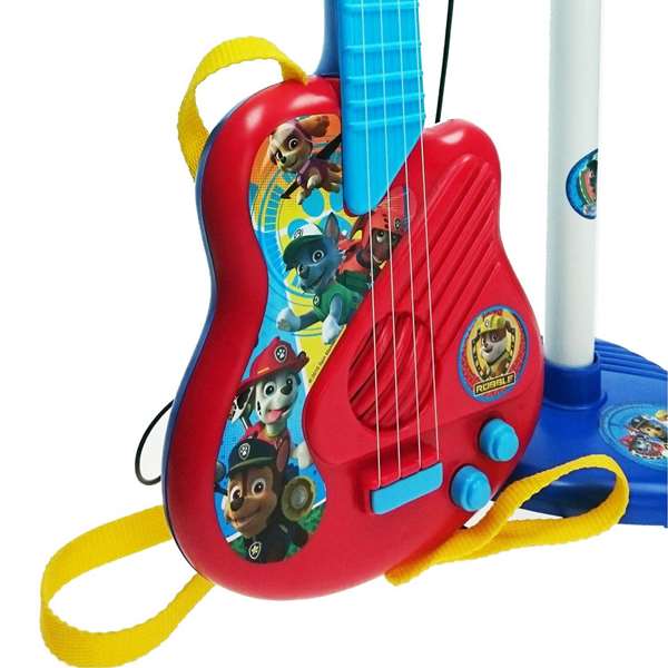 Reig Guitarra y Micrófono de Pie Paw Patrol con Amplificador (Altura Regulable) 60x30x17 cm