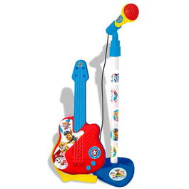 Reig Guitarra y Micrófono de Pie Paw Patrol con Amplificador (Altura Regulable) 60x30x17 cm