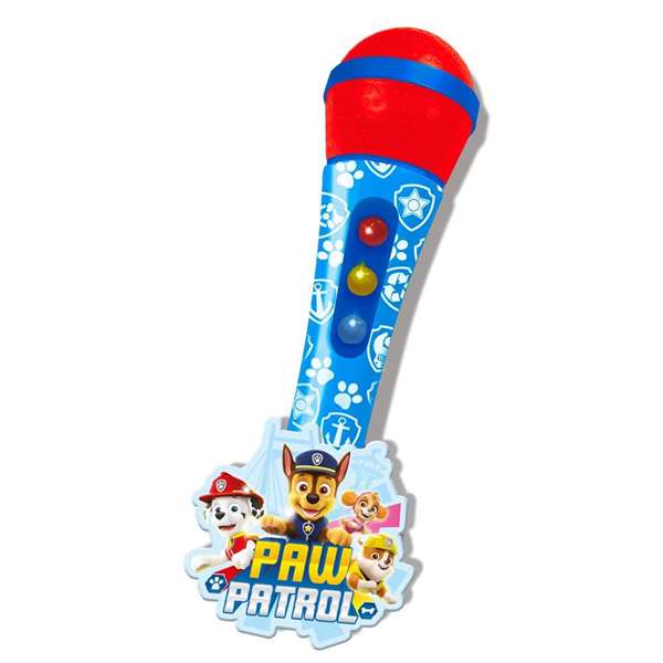 Reig Micrófono de Mano Paw Patrol con Amplificador, Melodías y Luces, 21 cm