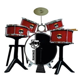 Reig Batería percusión Rhino Drums Red con banqueta