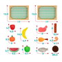 Color Baby Cajas Madera Comidas Set 2 Cajas 13 Piezas