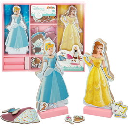 WOOMAX Juego magnético de madera vestidos Princesas Disney