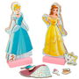 WOOMAX Juego Magnético Madera Vestidos Princesas Disney