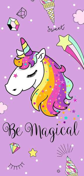 Secaneta Toalla Terciopelo Estampada Magical Malva Multicolor 75x150 cm