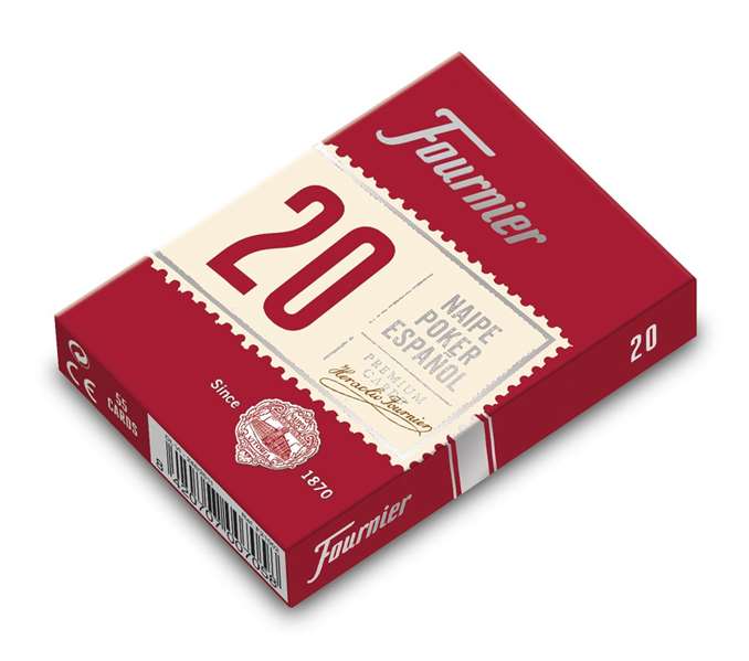 Fournier Baraja Poker Español Nº20/55 Cartas (3 Joker) Estuche Cartulina