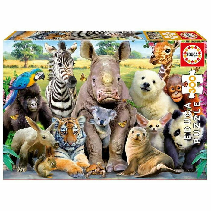 EDUCA Puzle 300 piezas Foto de Clase (animales salvajes)