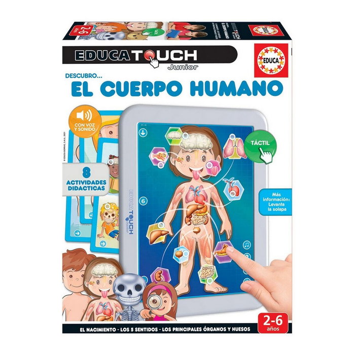 EDUCA Touch Junior Aprendo El Cuerpo Humano con 8 láminas de actividades
