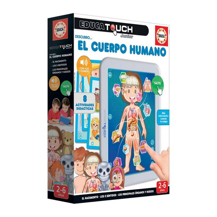 EDUCA Touch Junior Aprendo El Cuerpo Humano con 8 láminas de actividades