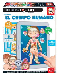 Educa Touch Junior - Juego El Cuerpo Humano, 8 Láminas de Actividades Educativas, para Niños de 2 a 6 Años, en Español
