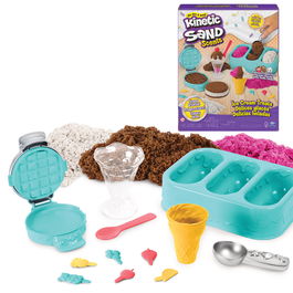 Spin Master Arena Mágica Kinetic Sand Ice Cream Treats 6059742 Juego de Crear Helados con Arena Perfumada para Niños +6 Años