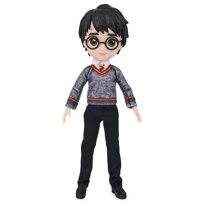 Spin Master Wizarding World Harry Potter - Figura Articulada de Harry Potter con Varita y Uniforme Hogwarts, 20.3 cm - 6061836