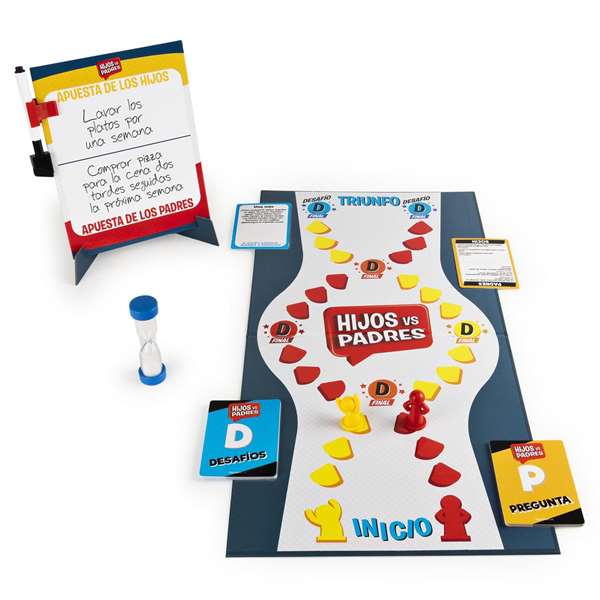 Spin Master Juego Hijos contra Padres. Las apuestas nunca habían sido tan altas. Juego de mesa para 2 jugadores y 8+ años. 27x27x5'5cm