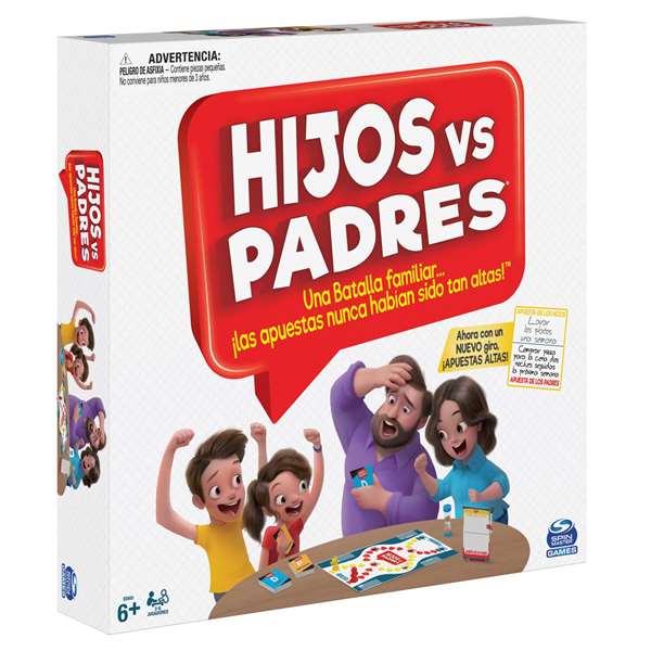 Spin Master Juego Hijos contra Padres. Las apuestas nunca habían sido tan altas. Juego de mesa para 2 jugadores y 8+ años. 27x27x5'5cm