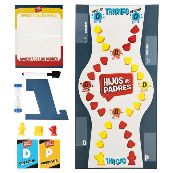 Spin Master Juego Hijos contra Padres. Las apuestas nunca habían sido tan altas. Juego de mesa para 2 jugadores y 8+ años. 27x27x5'5cm