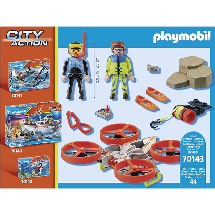 Playmobil Buzo con Dron de Rescate Marítimo y Cabrestante Playmobil Buzo con Dron de Rescate Marítimo y Cabrestante